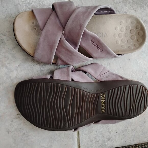Vionic Juno Lavender Slides Size 7 - Picture 1 of 2